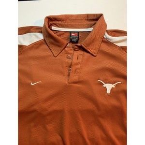 Texas Longhorns Mens Nike Polo Shirt X-Large Orange Short Sleeve Football XL
